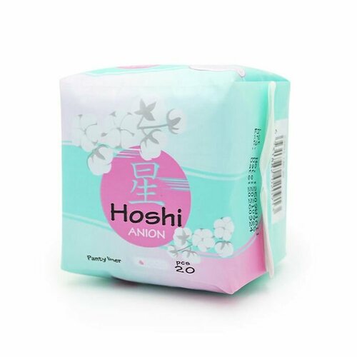 Hoshi Anion Прокладки гигиенические ежедневные Panty Liner 150мм 20шт hoshi chamomile dry прокладки гигиенические ежедневные panty liner 150мм 40шт