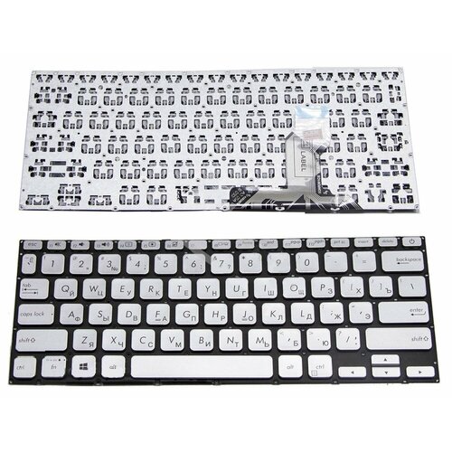 Клавиатура (keyboard) для ноутбука Asus X420, серебристая