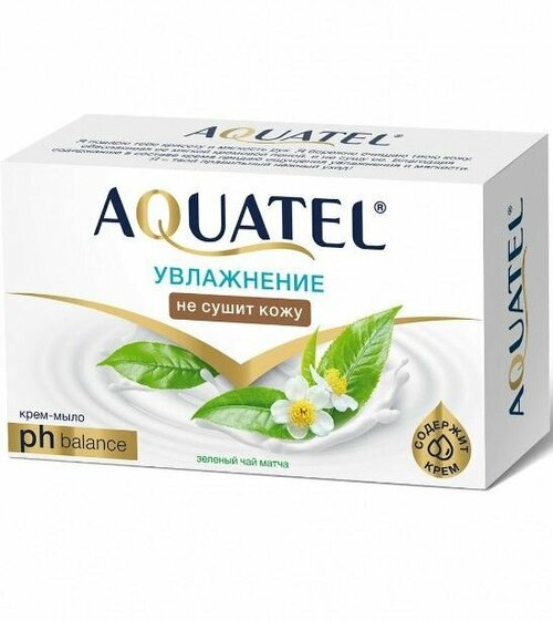Aquatel Крем-мыло твердое Зеленый чай матча 90 гр
