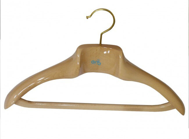 Широкие плечики для верхней одежды Aris-126 natur, Италия, деревянные - фотография № 2