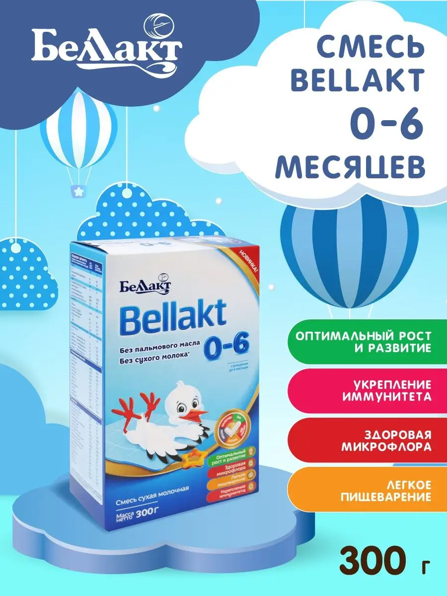 Молочная смесь Беллакт "Bellakt 0-6" с рождения 300 г