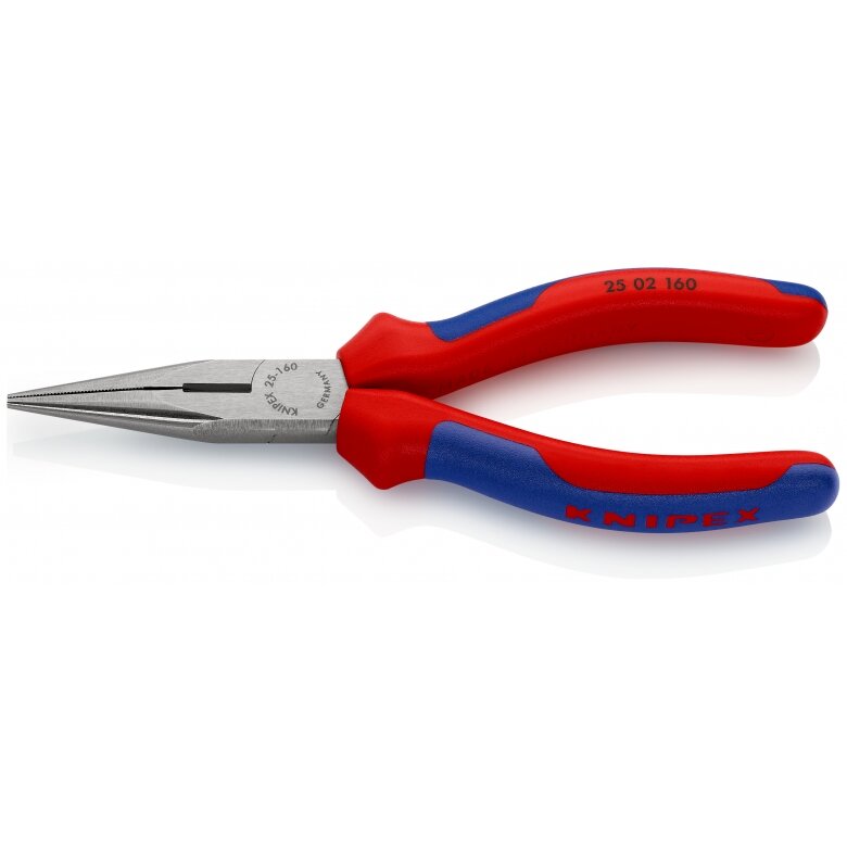 Knipex Длинногубцы с режущими кромками, 160 мм, фосфатированные, 2-комп ручки KN-2502160