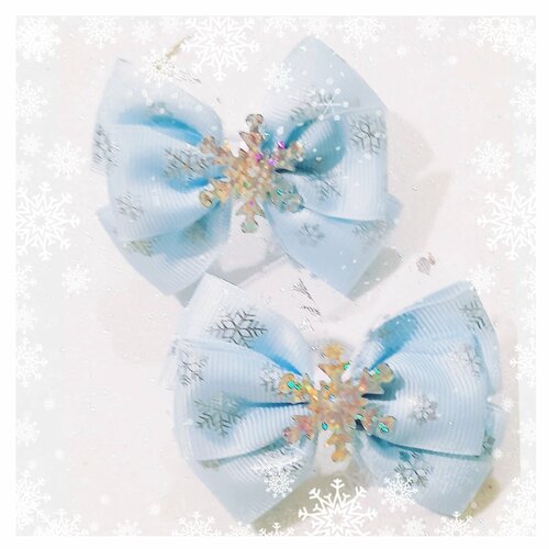 Бант на резинке новогодный