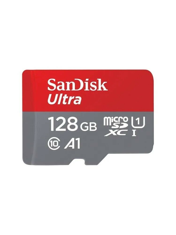 Карта памяти Sandisk MicroSD Ultra C10 UHS-I 140MB/s 128GB без адаптера (SDSQUAB-128G)