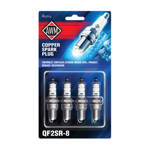Свечи Awm Chevrolet Nissan 4 Шт Медь AWM арт 410090029 3380₽