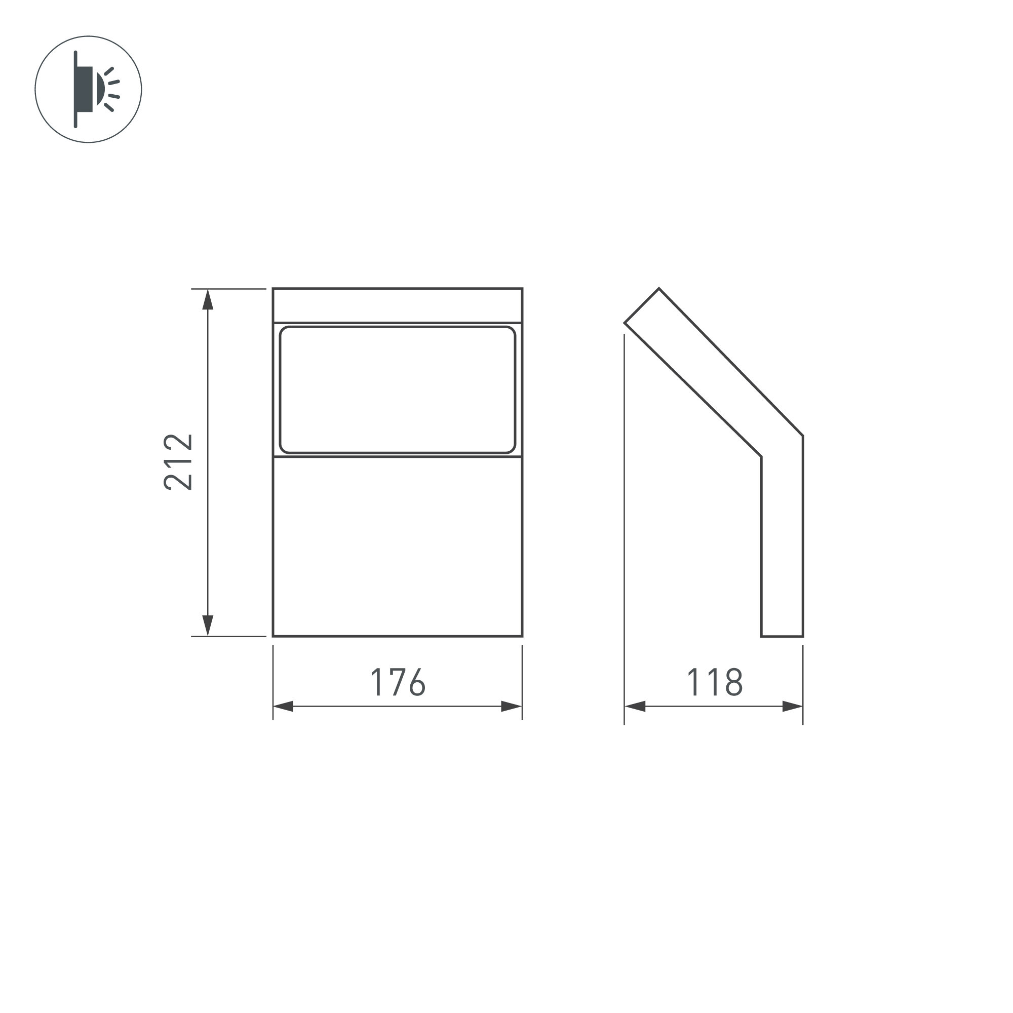 Уличный настенный светодиодный светильник Arlight LGD-Ecran-Wall-9W Warm3000 / - фото №6