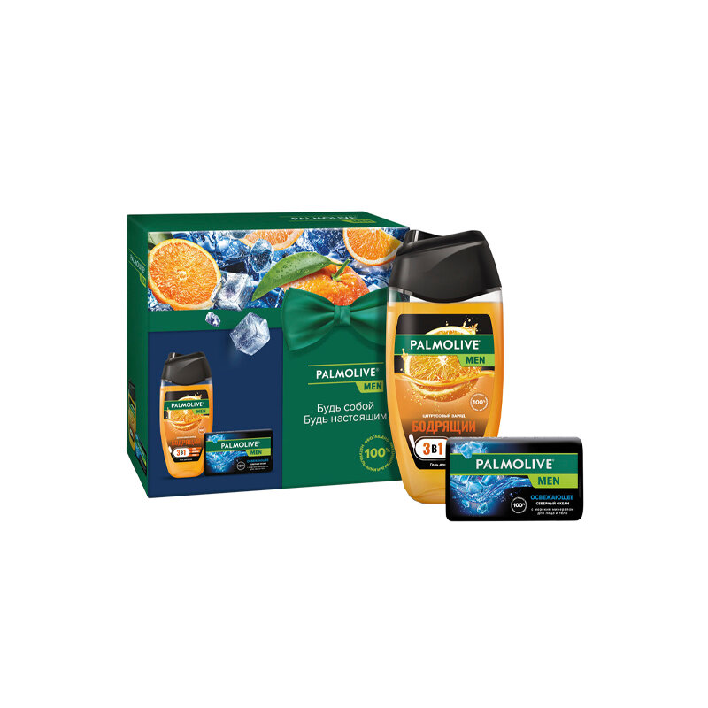Подарочный набор Palmolive Men Цитрусовый заряд и Северный океан, Гель для душа 250 мл + Туалетное мыло 90 г - фото №11