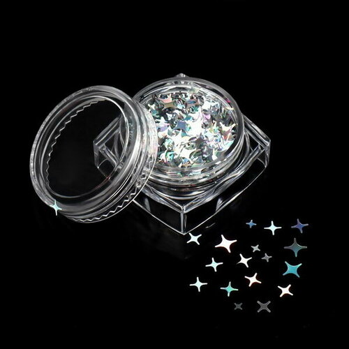 Пайетки для декора Звёздная ночь, цвет серебристый