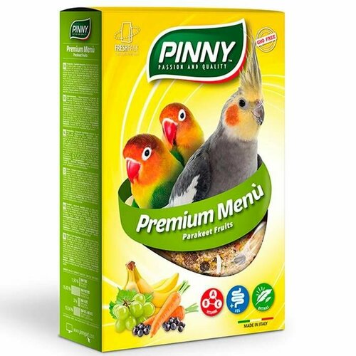 Корм для птиц Pinny Passion and Quality - с фруктами, для средних попугаев, витаминный, 800г, 1 шт. pinny pinny зерновая смесь для волнистых попугаев 1 кг