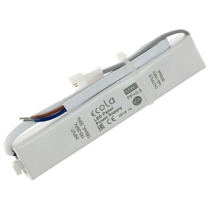 Блок питания Ecola LED panel Power Supply 50W 220V драйвер для универсальной панели (без ступеньки - PN K50ELC) PNLK50ELT