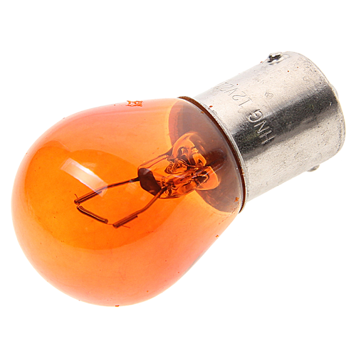 Лампа 12V PY21W BA15s желтая Amber HNG