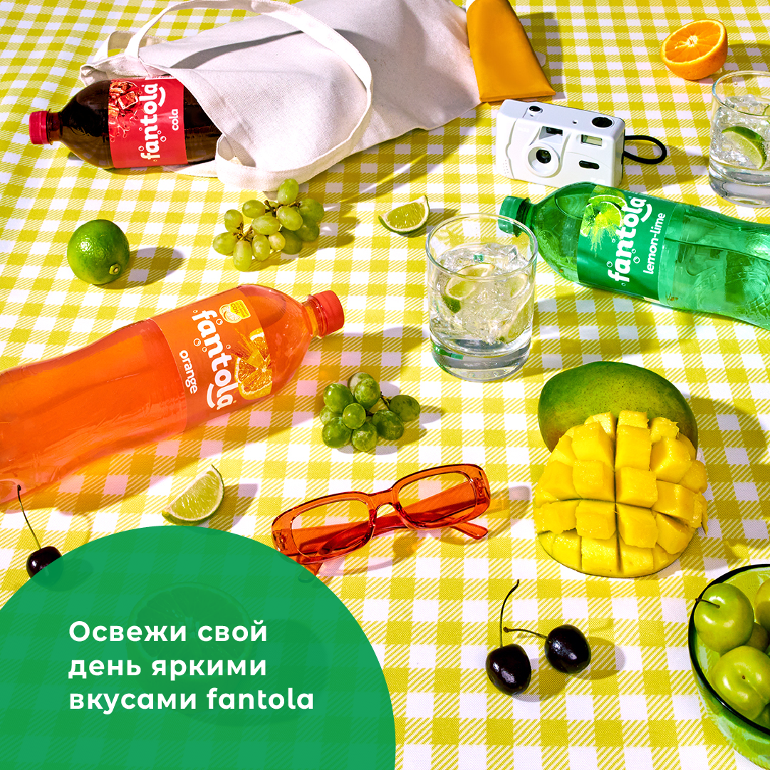 Газированный напиток Fantola «Lemon - Lime», 12 шт по 1 л, ПЭТ - фотография № 5