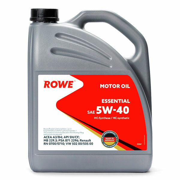 Масло моторное ROWE ESSENTIAL SAE 5W-40 (4л) ROWE-5W40-E-4L