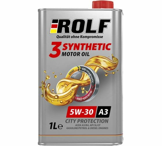 Масло моторное 5W30 ROLF 3-SYNTHETIC ACEA A3/B4 (1 л)