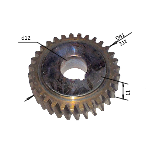 Шестерня ответная для дисковой пилы Смоленск ДП–1,6–190 d 41х12
