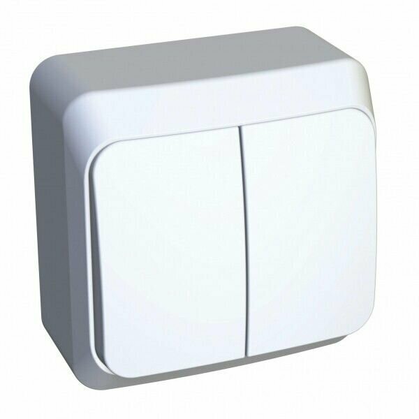 фото Выключатель 2-кл. откр. уст. 10А/250В подсветка бел. Этюд