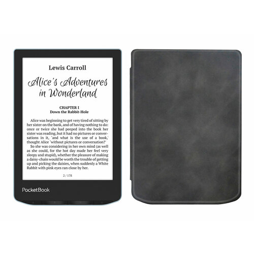 Электронная книга PocketBook 629 Verse Bright Blue голубой с обложкой ReaderONE Black 20480₽