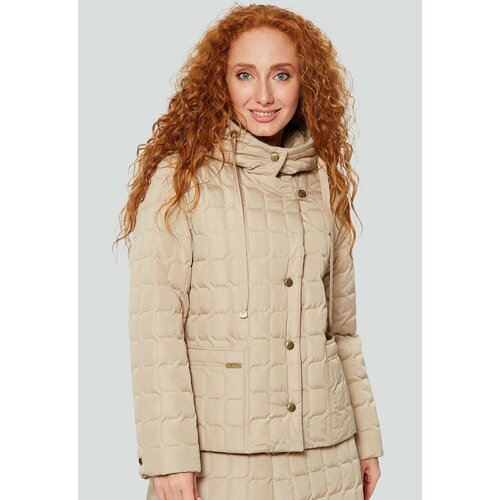 фото Куртка d'imma fashion studio окси, размер 60, бежевый