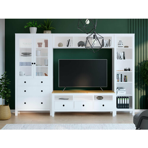 Гостиная Лузалес Кымор Белый массив сосны Светло-коричневый массив сосны 93340₽