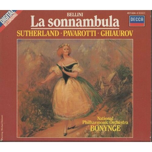 audio cd bellini i puritani sutherland duval capecchi bonynge 3 cd Audio CD Bellini: La Sonnambula. Joan Sutherland, Luciano Pavarotti, Nicolai Ghiaurov (2 CD)