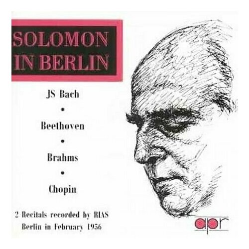 audio cd alexander rudin valentini bach beethoven klengel AUDIO CD SOLOMON IN BERLIN J.S. Bach, Beethoven, Brahms & Chopin