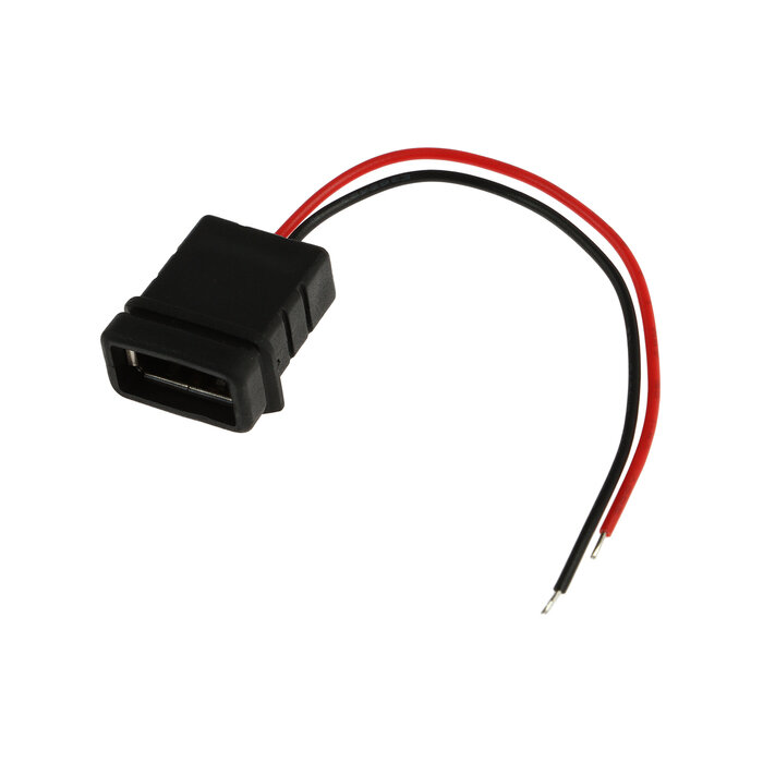 Провод USB, 2 pin, черный, провод 10 см 10067484