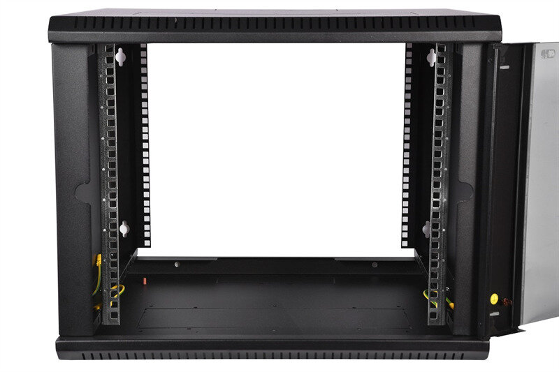 Шкаф настенный Цмо ШРН-Э-9.500-9005 9U 520 мм дверь стекло, черный