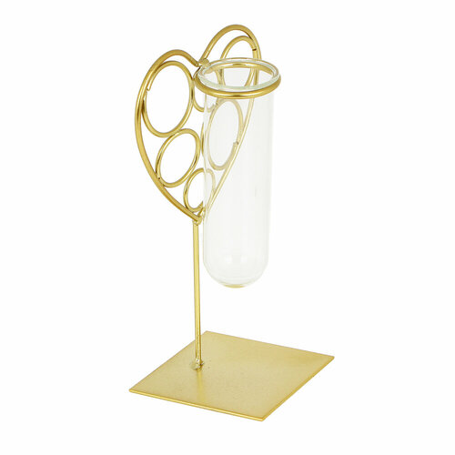 Ваза-колба стеклянная в металлической рамке 95х7х165см 390₽