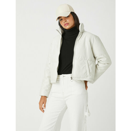 фото Куртка koton, размер 34, бежевый