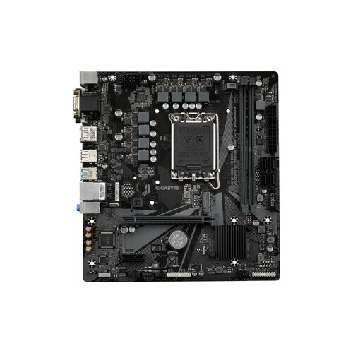 Материнская плата GIGABYTE H610M S2H V2 DDR4 LGA1700 H610 2DDR4 DPD-SubDVIHDMI 4 SATA 6 Гбс M2 Audio Gb LAN USB 32 USB 20 COM1 header mATX 1044500₽