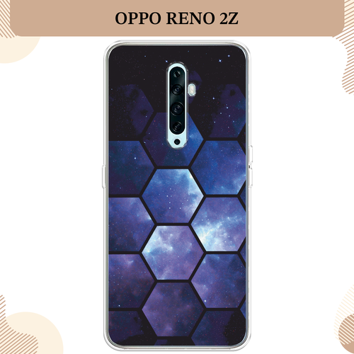 Силиконовый чехол Соты космос на Oppo Reno 2Z / Оппо Reno 2Z силиконовый чехол на oppo reno 2z оппо рено 2z фон соты красные