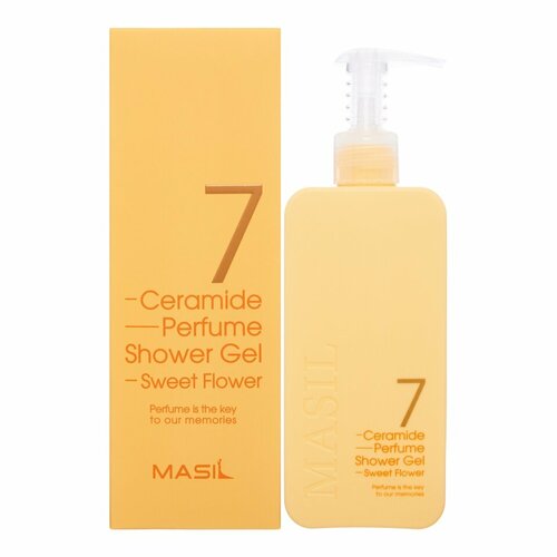 MASIL 7 CERAMIDE PERFUME SHOWER GEL SWEET FLOWER Парфюмированный гель для душа с керамидами и ароматом малины и жасмина 300 мл