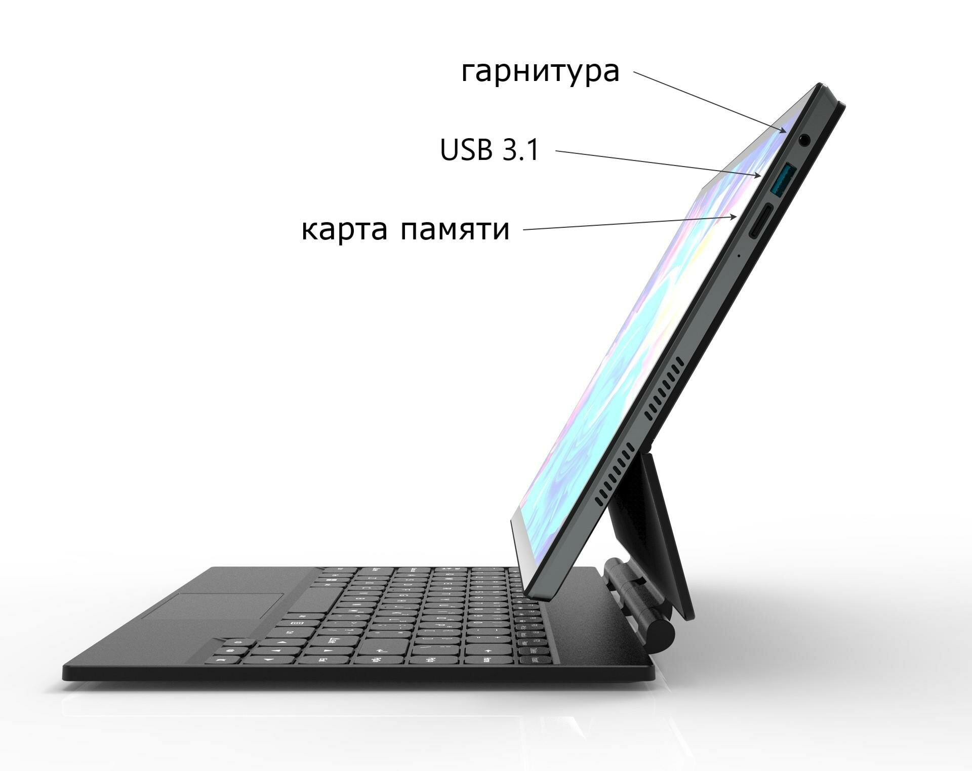 14" Ноутбук - планшет Intel N95 RAM 32ГБ SSD 512ГБ