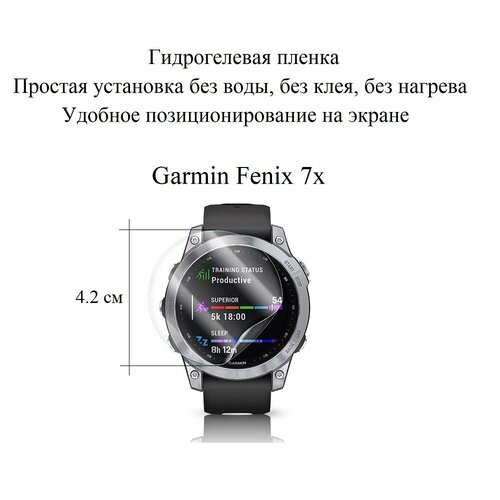 Глянцевая гидрогелевая пленка hoco. на экран смарт-часов Garmin Fenix 7X (2 шт.)