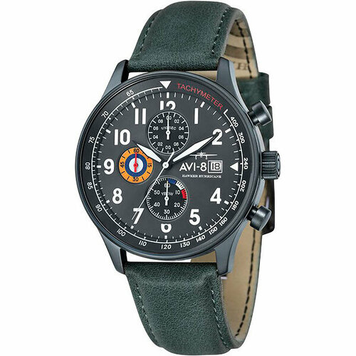 наручные часы avi 8 hawker hurricane av 4011 0i черный синий Наручные часы AVI-8 AV-4011-0D, серый