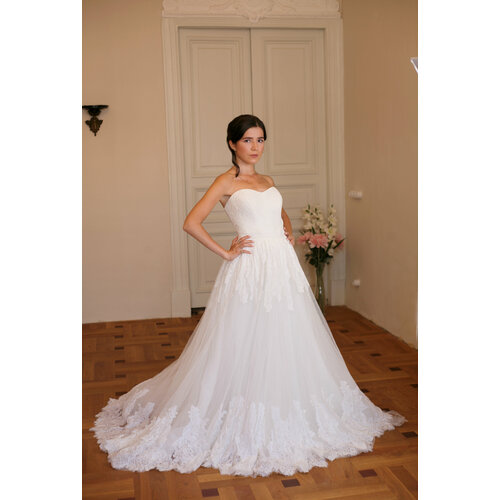 фото Свадебное платье , размер 44-46-48, белый анжелика 