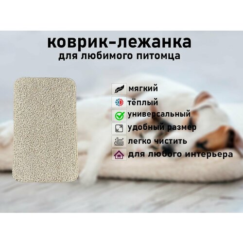 Мягкий, высоковорсовый коврик для животных Новостройка 80*50