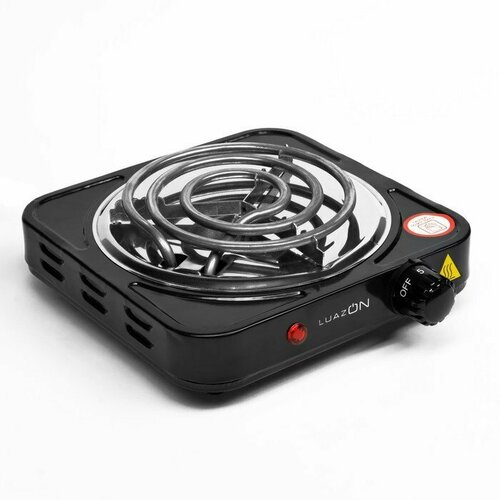 Плитка электрическая Luazon LHP-001 1 конфорка 1000 Вт нагреватель спираль черная комплект из 2 шт 231500₽