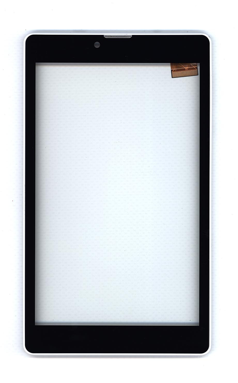 Сенсорное стекло (тачскрин) для Irbis TZ737 черное с белой рамкой