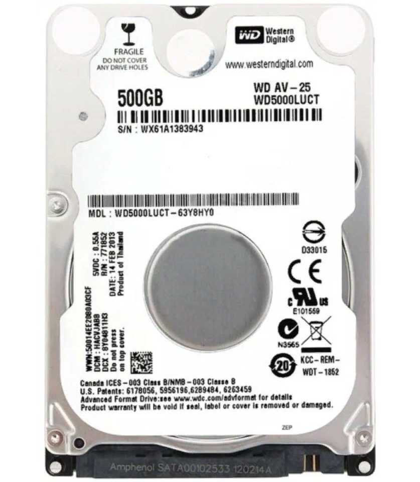 Жесткий Диск Western Digital WD5000LUCT 500Gb SATAII 2,5" HDD