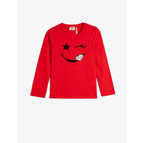 фото Лонгслив koton, размер 5-6 лет, красный