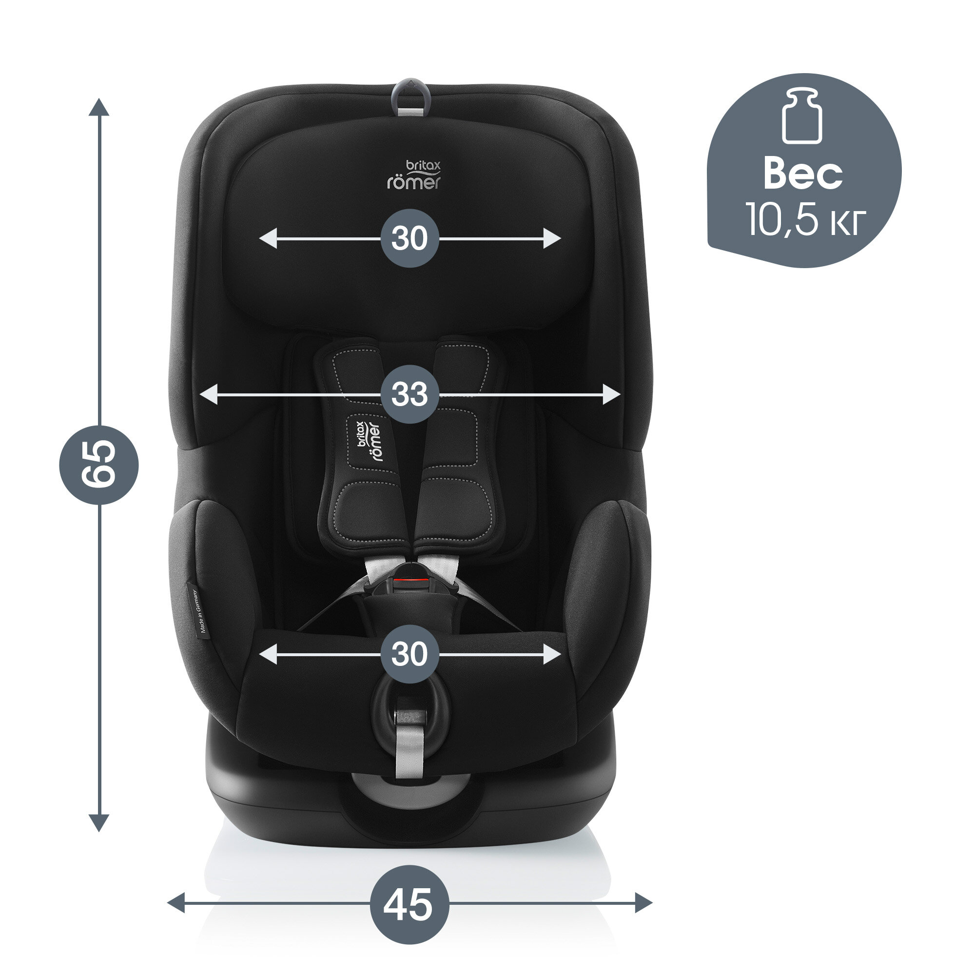 Автокресло Britax Romer, Trifix 2 i-Size, Highline Blue Marble - фото №10