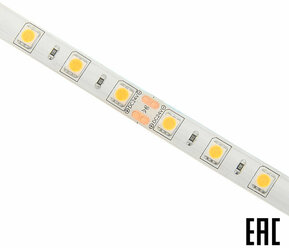 Лента светодиодная постоянного тока Ecola 5 м 24В 72Вт 300 Led теплый белый IP65 P5DW14ESB