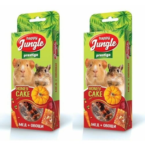 Happy Jungle Лакомство для грызунов Prestige Корзинки мед+овощи, 3 шт в уп, 2 уп лакомство happy jungle престиж корзинки для грызунов мед ягоды 3 шт 20г