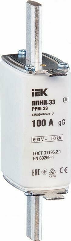 Плавкая вставка IEK ППНИ-33 16А габарит 00 ИЭК DPP10-016, артикул 101788917361, 