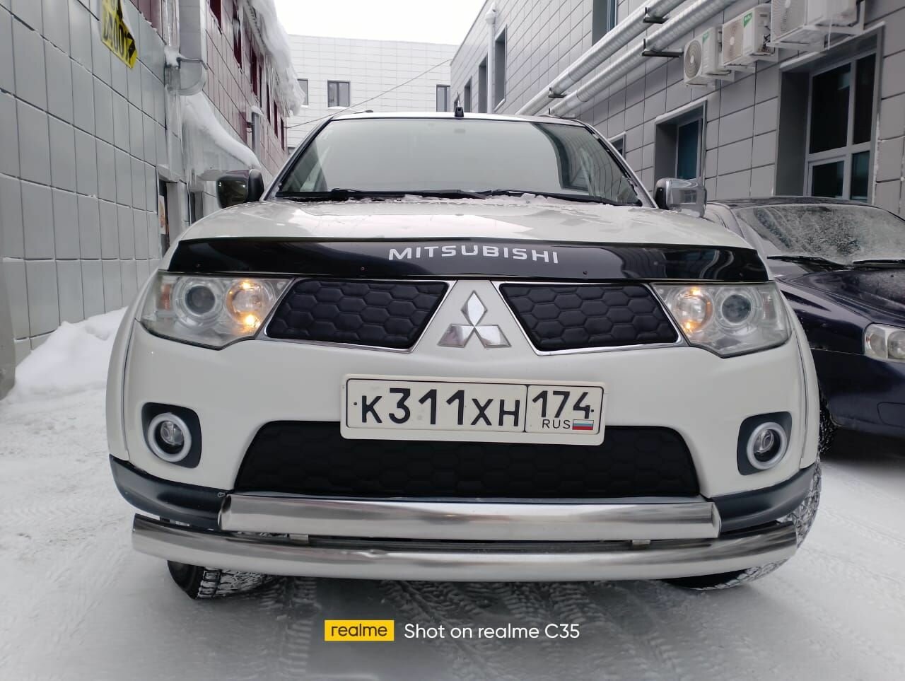 Утеплитель радиатора и бампера для Mitsubishi Pajero Sport 2008 -2013 II