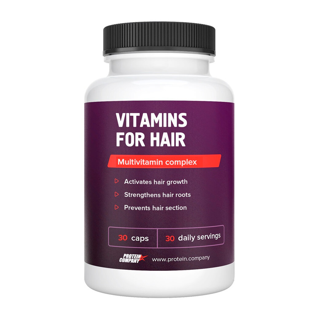 Vitamins for hair, Витамины для волос, от выпадения для женщин, рост волос. 30 порций, 30 капсул по 831 мг