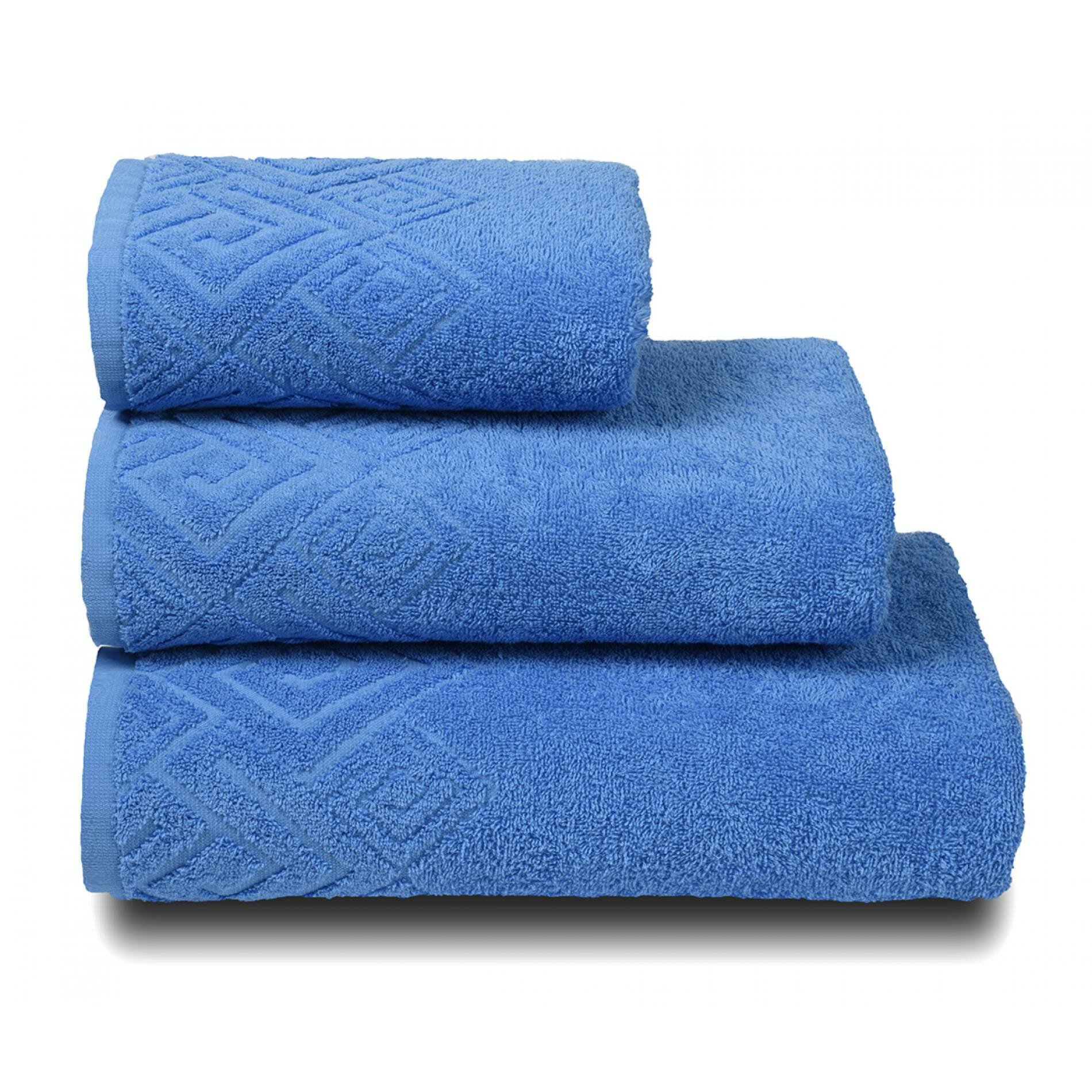 Полотенце банное Cleanelly, Махровая ткань, 100x150 см, синий, 1 шт.
