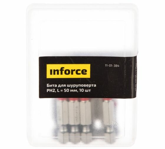 Бита (10 шт; PH2; 50 мм) для шуруповерта Inforce 2 уп — фото 1