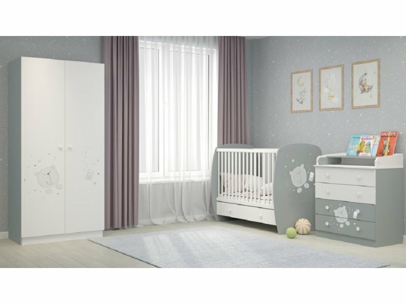 Шкаф двухсекционный Polini kids French 1230 "Teddy" (цвета в ассорт.) Polini Kids - фото №6